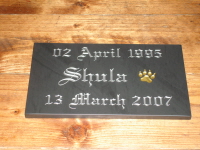Welsh Slate Memorial Pet Plaque